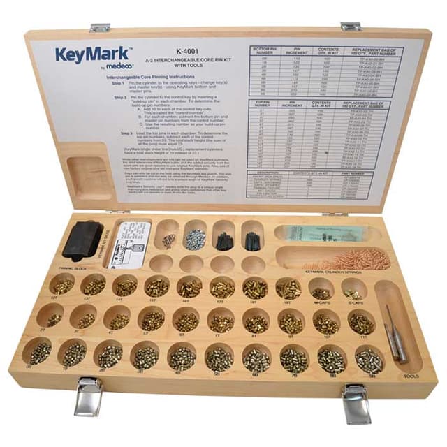 Medeco KM and X4 Pin Kit for SFIC-Large Wood