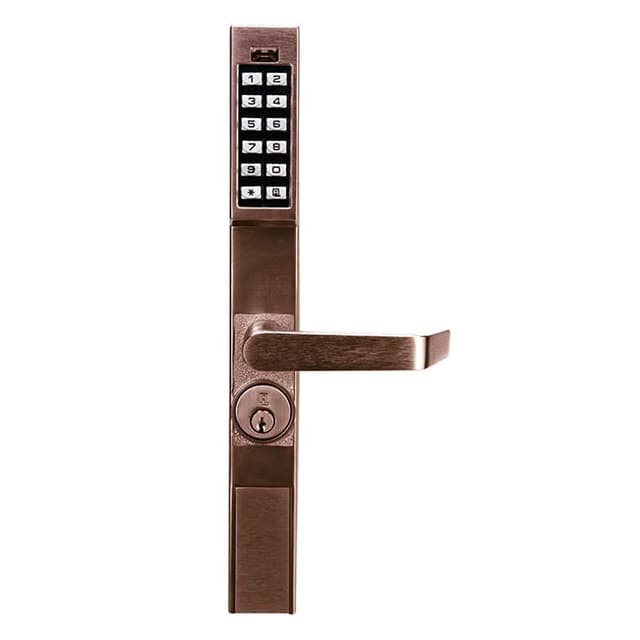 DL1200 Series Trilogy Narrow Stile Digital Aluminum Door Retrofit Outside Lever Trim