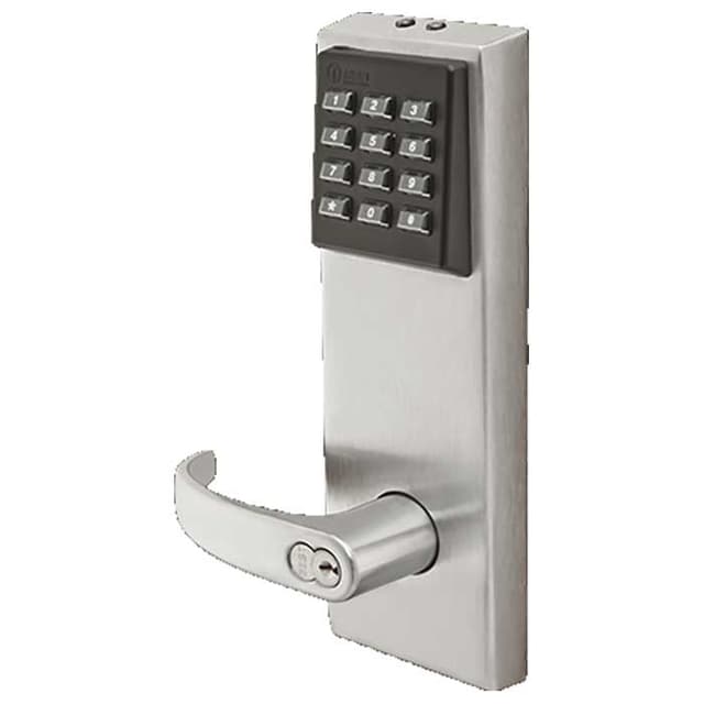 Electronic Stand-Alone Keypad Cylindrical Lock-Contour Angled Return Lever
