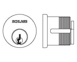 1-1/8" Mortise Cylinder C Keyway