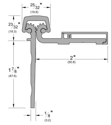 Half Surface Continuous Geared Hinge