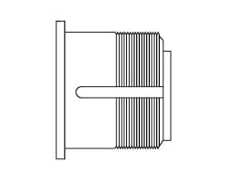 1-1/8" Mortise Cylinder C Keyway