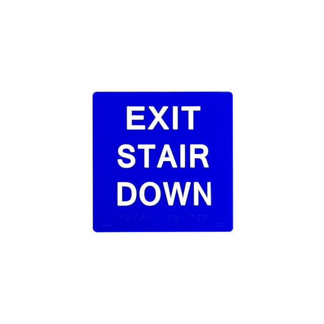 6 x 6 Exit Stairs 1/8" Acrylic With Braille
