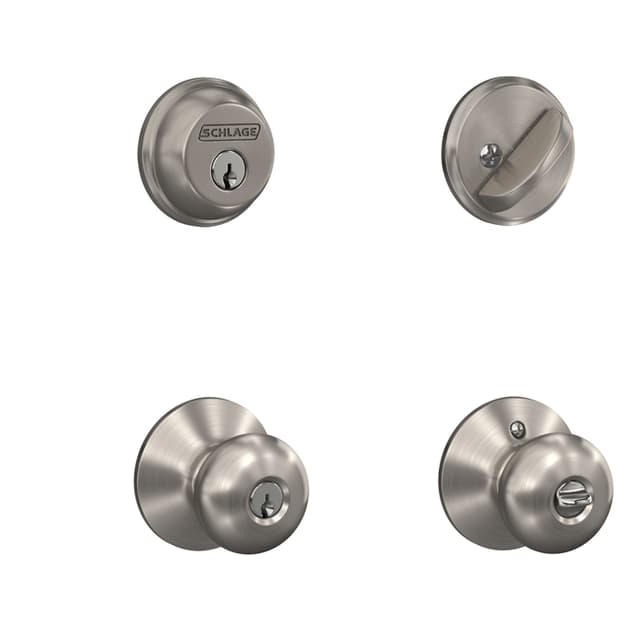 FB50 Plymouth Keyed Entry Knob and Deadbolt in Vis Pack