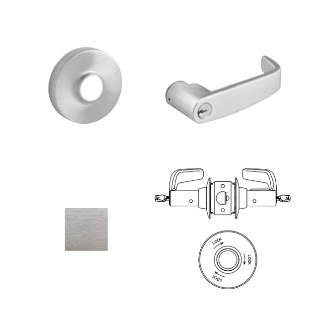 11 Line G38 Classroom Security Lever Lockset