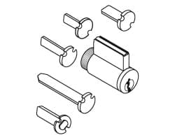 Multiple Tailpiece KIK/KIL Cylinder C123 Keyway