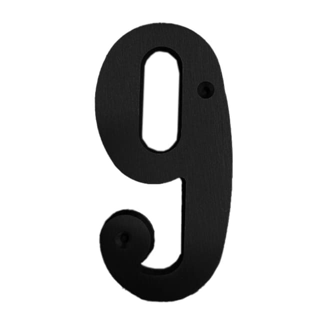4" Solid Brass House Number #9