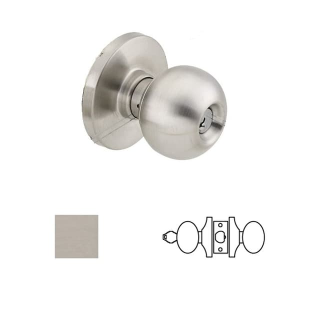 Grade 1 Classroom Knob Lockset, SFIC