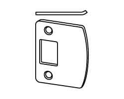 Round Corner Full Lip Strike 1 5/8” x 2 1/4”