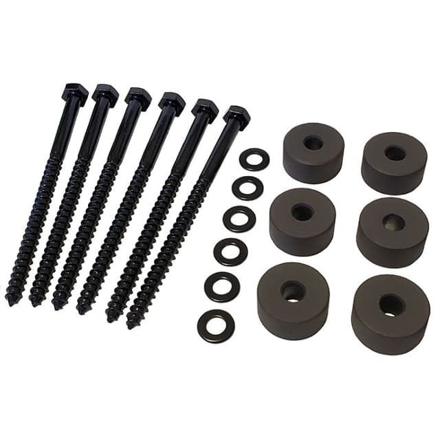 Barn Door-Flat Track Spacer Extender and Lag (6 Piece Set)