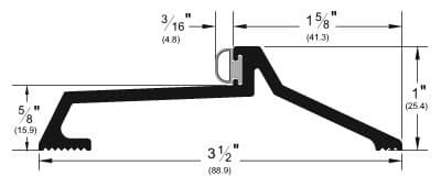 Commercial Latching Panic Exit Saddle Threshold