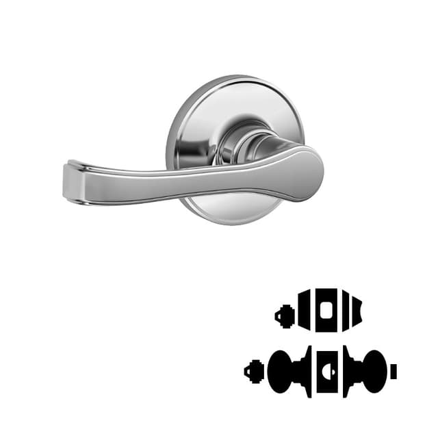 JC60 Torino Keyed Entry Lever and Deadbolt in Vis Pack