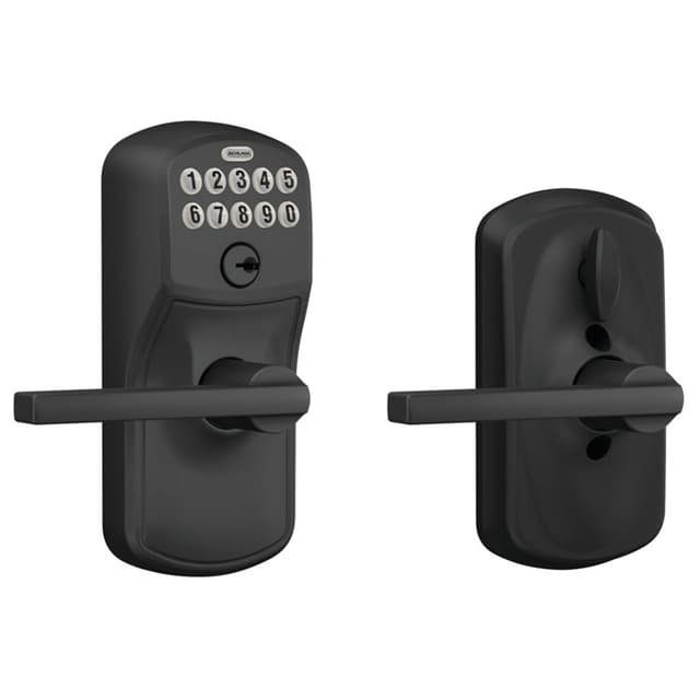 FE595 Keypad Lever with Plymouth Trim and Latitude Lever with Flex Lock