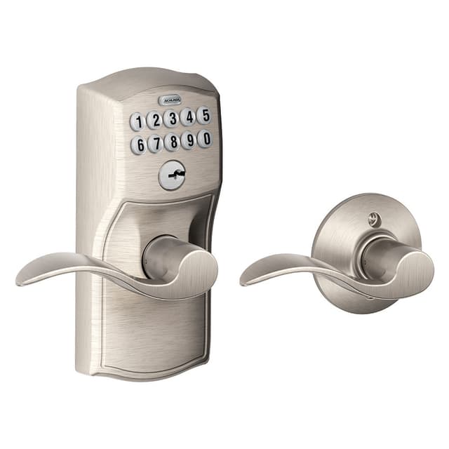 FE575 Keypad Lever with Camelot Trim and Accent Lever with Auto Lock
