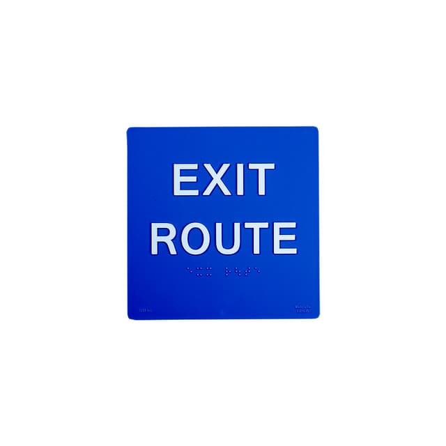 6 x 6 Exit Route 1/8" Acrylic With Braille