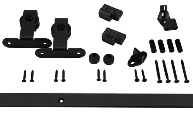 5' Barn Door Flat Track Cabinet Flat Track Kit for Top Mount Hangers