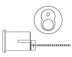 7 Pin SFIC 1-1/2" Rim Cylinder Housing Only