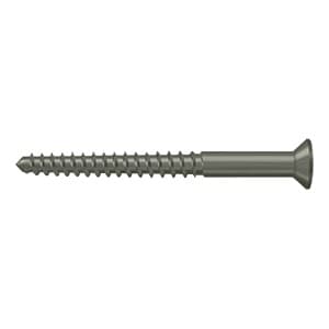 #12 x 2-1/2" Hinge Wood Screw, Solid Brass