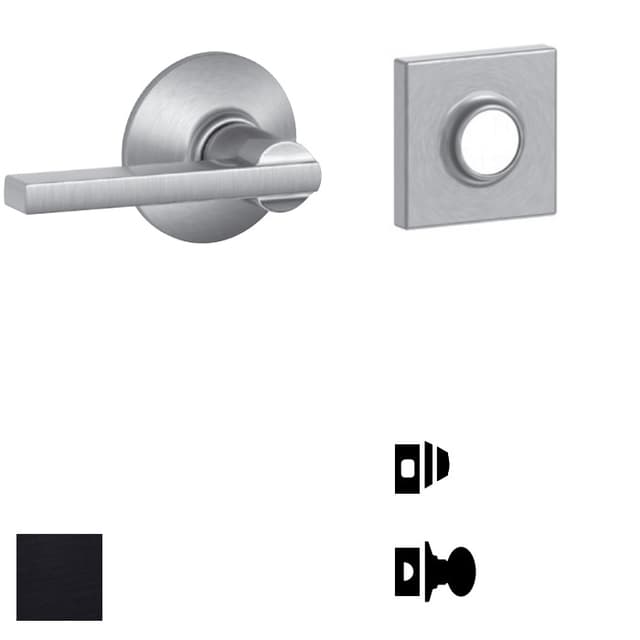 F59 Latitude Inside Trim Handleset/Entrance Lever Lock with Collins Trim