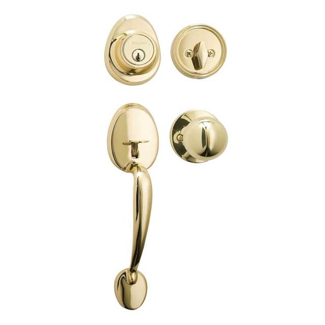 Single Cylinder Deadbolt Handleset With Interior Biscuit Knob