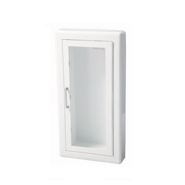 Ambassador Steel Surface Mounted Non Fire-Rated Extinguisher Cabinet - Full Glass with Pull