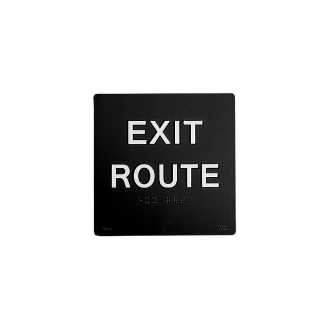 6 x 6 Exit Route 1/8" Acrylic With Braille