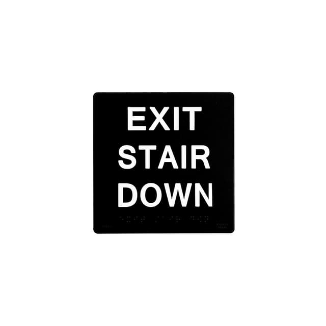 6 x 6 Exit Stairs 1/8" Acrylic With Braille