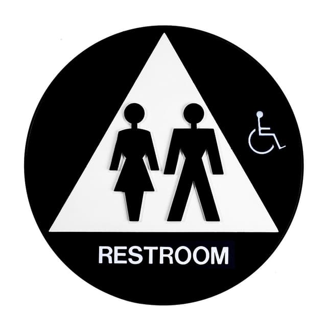 12 x 12 Unisex Door Sign With Handicapped Symbol