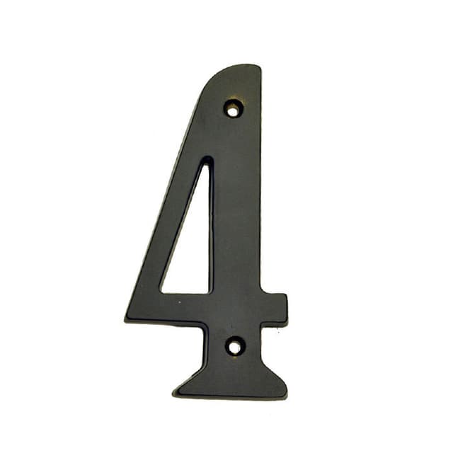 4" Solid Brass House Number #4