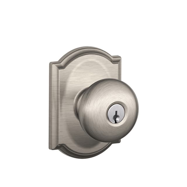 F51A Plymouth Keyed Entry Knob Lock With Camelot Trim