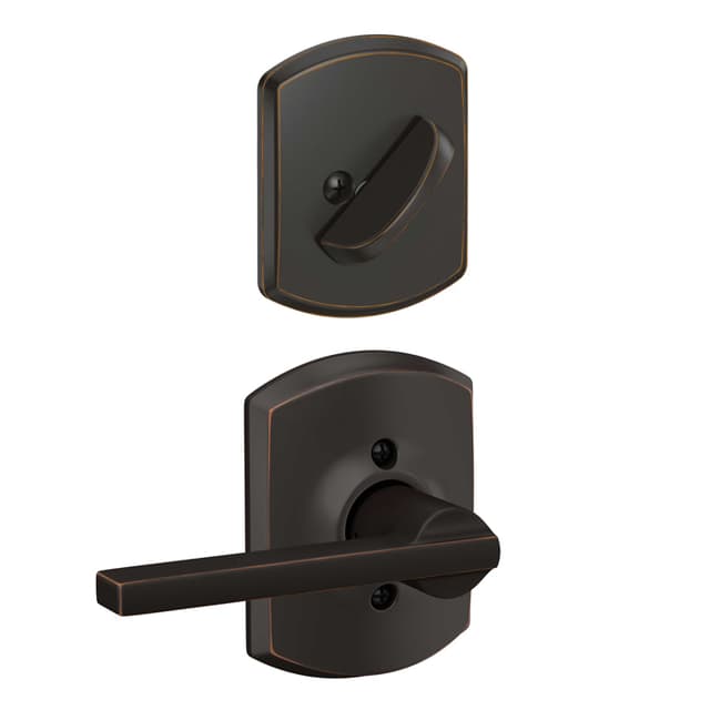 F59 Latitude Inside Trim Handleset/Entrance Lever Lock with Greenwich Trim