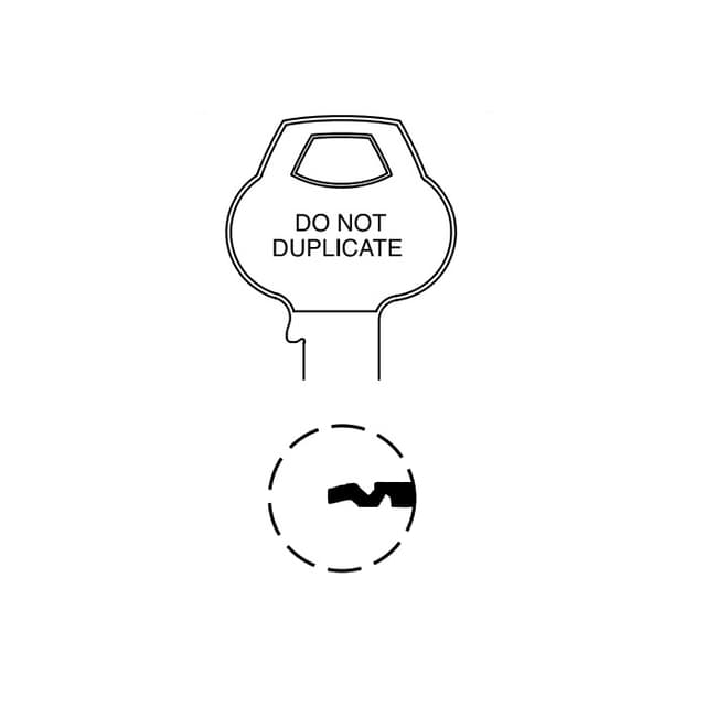 Single Section Standard Bow Key Blank