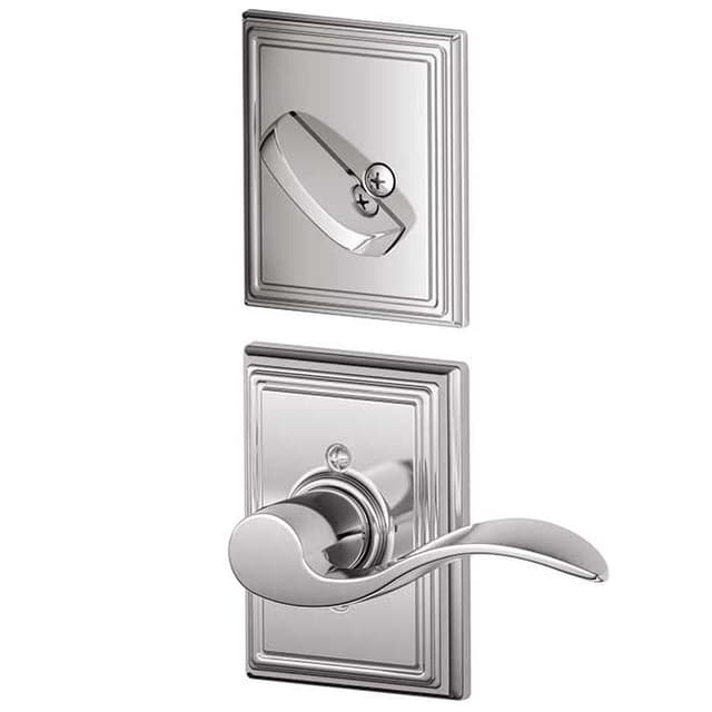 F59 Accent Inside Trim Handleset/Entrance Lever Lock with Addison Trim