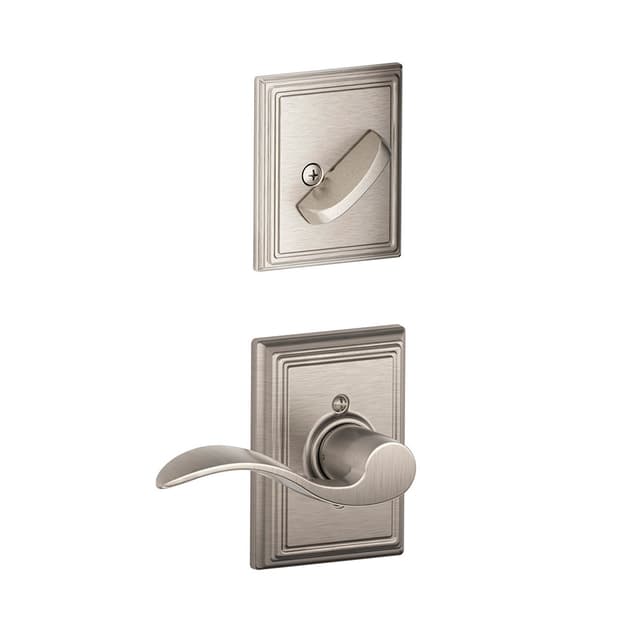 F59 Accent Inside Trim Handleset/Entrance Lever Lock with Addison Trim