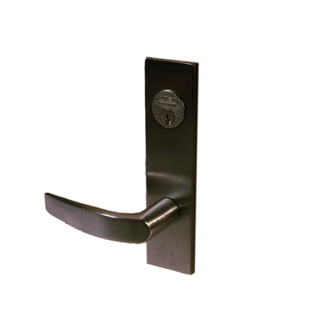 8200 Series Mortise KW1/LW1 Outside Escutcheon, Grip & Cylinder