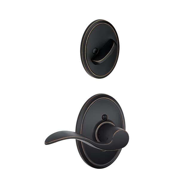 F59 Accent Inside Trim Handleset/Entrance Lever Lock with Wakefield Trim