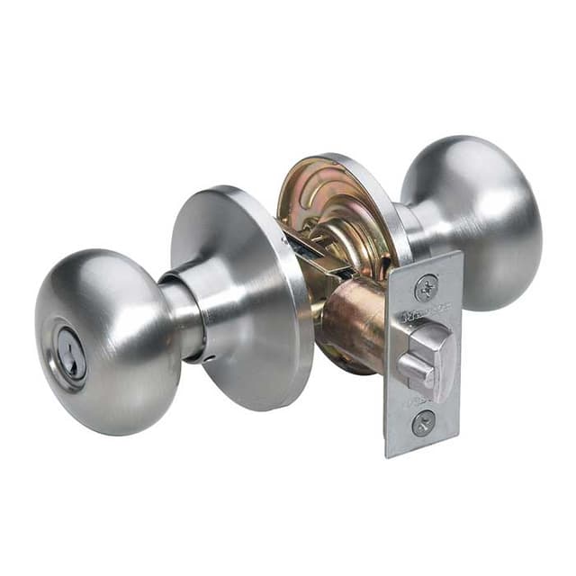 Biscuit Knob Entry Lockset