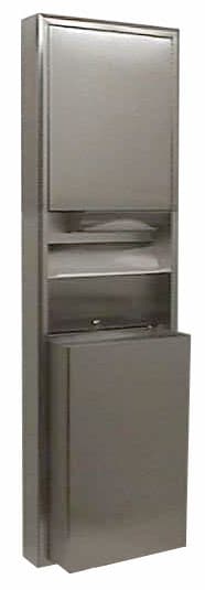 Surface-Mounted Convertible Paper Towel Dispenser/Waste Receptacle