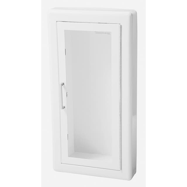 Ambassador Steel Semi-Recessed Non Fire-Rated Extinguisher Cabinet - Full Glass with Pull