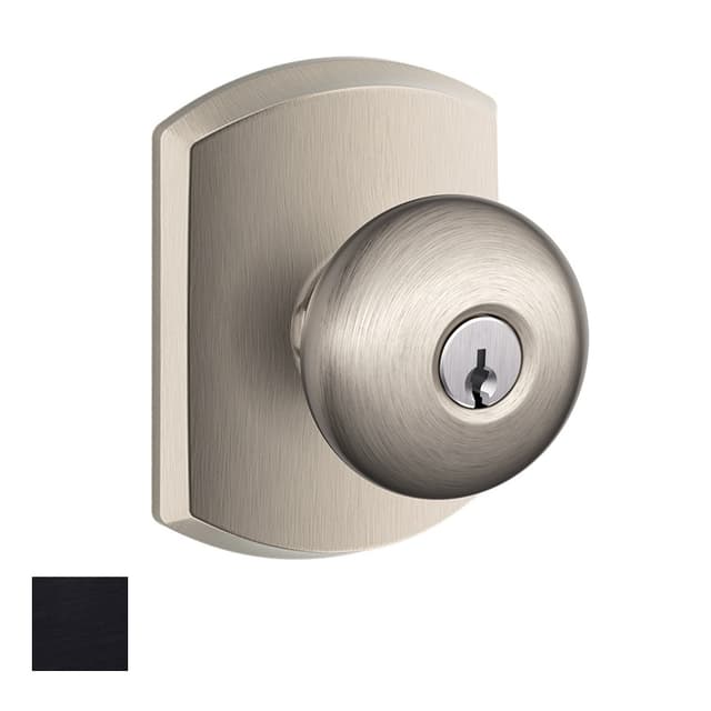 F51A Plymouth Keyed Entry Knob Lock With Greenwich Trim