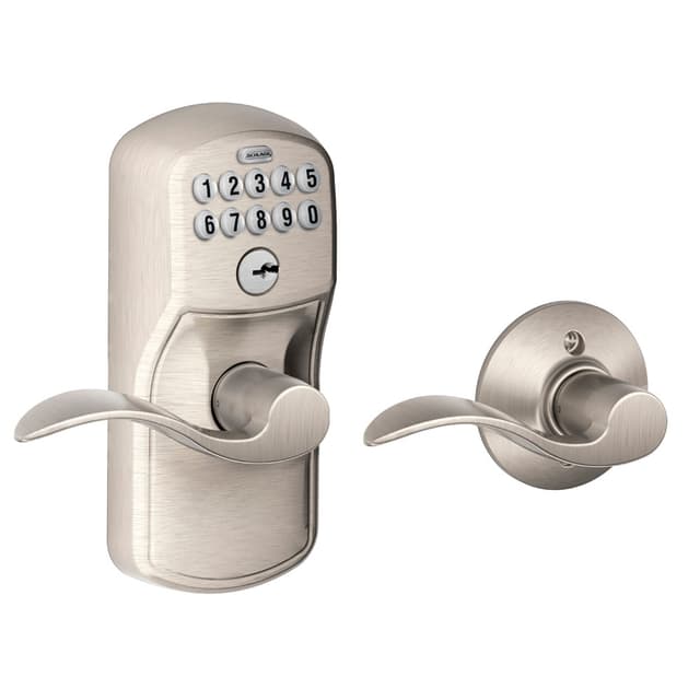 FE575 Keypad Lever with Plymouth Trim and Accent Lever with Auto Lock