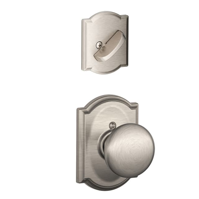 F59 Plymouth Inside Trim Handleset/Entrance Knob Lock with Camelot Trim