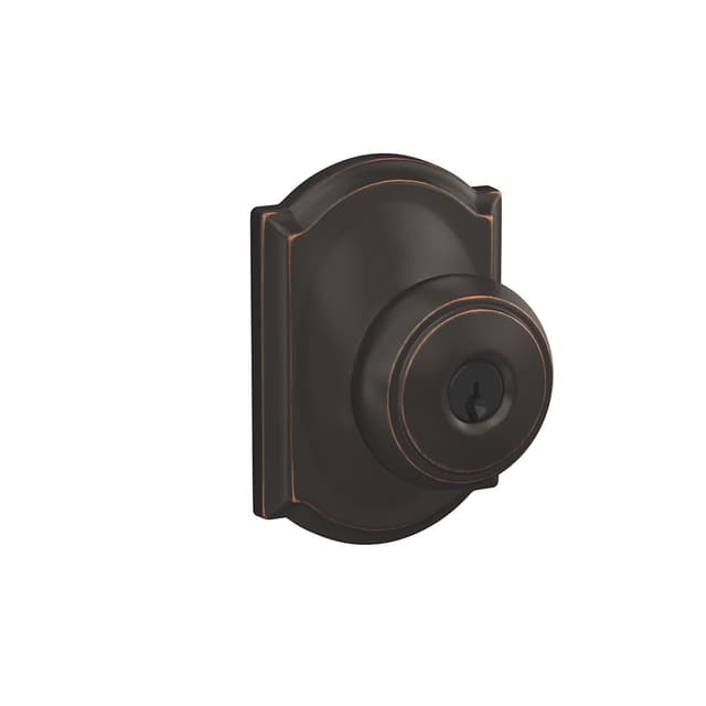 F51A Andover Keyed Entry Knob Lock With Camelot Trim