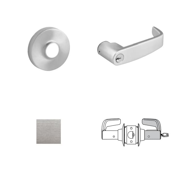 11 Line G04 Storeroom/Closet Lever Lockset w/SFIC Disposable Core