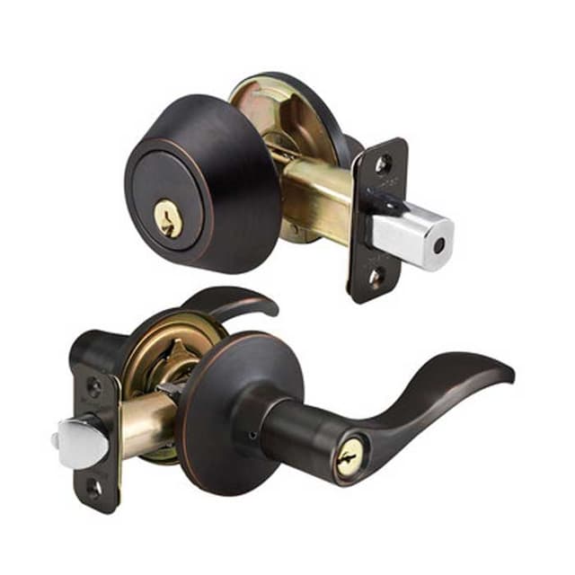 Wave Lever with Deadbolt Lockset