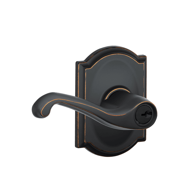 F51A Flair Keyed Entry Lever Lock With Camelot Trim