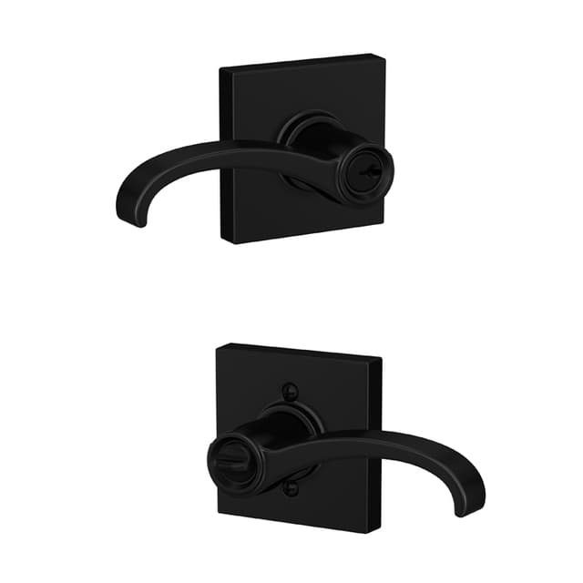 F51A Whitney Keyed Entry Lever Lock With Collins Trim