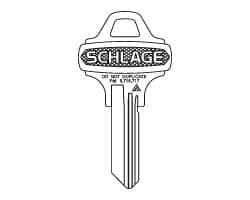 Full Size Everest Standard Key Blank C123 Keyway