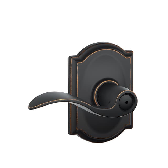 F40 Accent Privacy Lever Lock With Camelot Trim