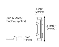 Exit Device Surface Vertical Rod Top Strike